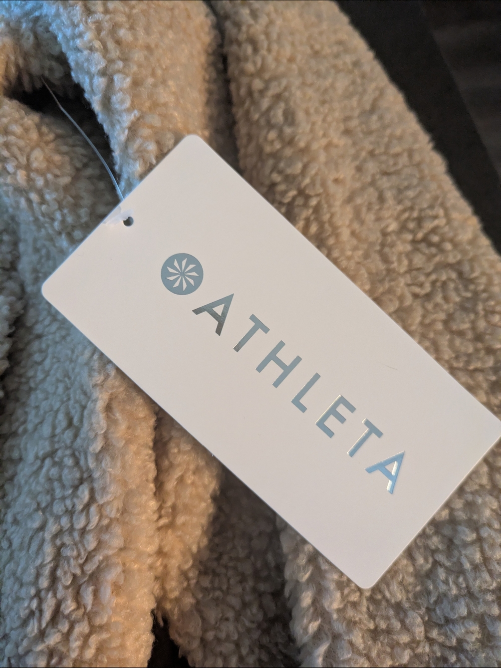 Athleta Cream Cropped Teddy Jacket - Super Soft And Plush - BRAND NEW NEVER WORN